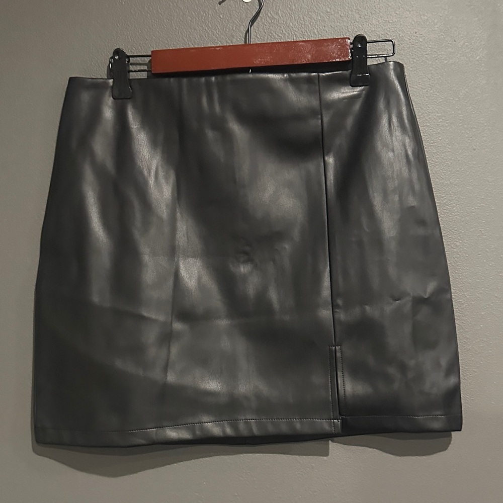 Black Leather look Skirt